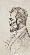 Robert Kajanus In Profile Drawing by Magnus Enckell Robert Kajanus In Profile Drawing by Magnus Enckell