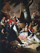RODRIGUEZ DE GUZMAN, Manuel -1818-1877-. 'DANCE OF THE VIRGIN OF THE PORT. Painting by Album