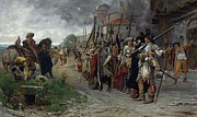 Roll-call After The Pillage Painting by Jehan Georges Vibert