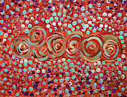 Roses of Coral and Turquoise Painting by Corinne Carroll
