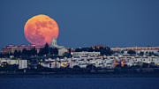 Royal Institute and Observatory of the Spanish Navy Full Moon Rising Photograph by Sapiens Verbum