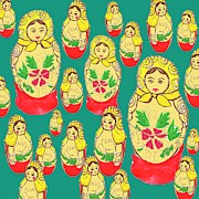Russian Dolls Mixed Media by Anna Platts