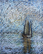 Sailboat in the Mist Painting by Karla Beatty