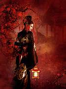 Sakura Red Digital Art by Shanina Conway Sakura Red Digital Art by Shanina Conway