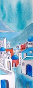 Santorini II Painting by Petra Burgmann