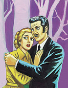 Scared Couple Drawing by CSA Images