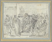Scene From The Last Act Of Corneilles Rodogune Drawing by Anne Louis Girodet-trioson Scene From The Last Act Of Corneilles Rodogune Drawing by Anne Louis Girodet-trioson
