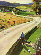 Scenic Country Road Drawing by CSA Images Scenic Country Road Drawing by CSA Images