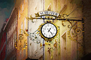 Scheffer Clock and Store Sign Salzburg Austria  Photograph by Carol Japp