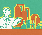 Scientist in a Laboratory Drawing by CSA Images Scientist in a Laboratory Drawing by CSA Images