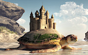 Sea Turtle, Sand Castle Digital Art by Daniel Eskridge Sea Turtle, Sand Castle Digital Art by Daniel Eskridge