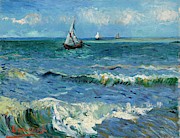 Seascape near Les Saintes-Maries-de-la-Mer. Painting by Vincent van Gogh -1853-1890-