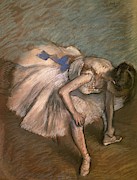 Seated Dancer - ca. 1881/83 - 62x49 cm - pastel on paper. Painting by Edgar Degas -1834-1917- Seated Dancer - ca. 1881/83 - 62x49 cm - pastel on paper. Painting by Edgar Degas -1834-1917-