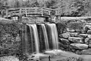Seven Springs Bridge Over The Falls Black And White Photograph by Adam Jewell Seven Springs Bridge Over The Falls Black And White Photograph by Adam Jewell