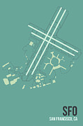 Sfo Airport Layout Digital Art by O8 Left