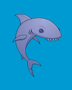 Sharky Digital Art by John Schwegel