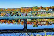 Shelburne Falls Bridge Street Fall Foliage Autumn Reflection Photograph by Toby McGuire Shelburne Falls Bridge Street Fall Foliage Autumn Reflection Photograph by Toby McGuire