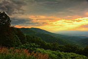 Three Sisters Shenandoah Sunset with George Washington Range in Background With Jeremys Run Photograph by Raymond Salani III