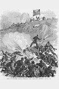 Siege of Vicksburg - Fight with Hand Grenades Painting by Frank Leslie