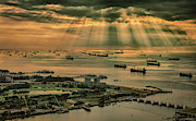 Singapore Harbour Photograph by Chris Cousins