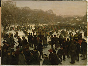 Skating In Haagse Bos Painting by Willem Tholen