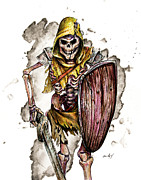 Skeleton Drawing by Aaron Spong