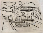 Sketch of Arch Laguna del Sol Painting by Suzanne Giuriati Cerny