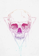 Skull in triangle Mixed Media by Balazs Solti