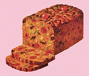 Sliced Fruitcake Drawing by CSA Images Sliced Fruitcake Drawing by CSA Images