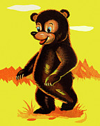 Smiling Baby Bear Drawing by CSA Images Smiling Baby Bear Drawing by CSA Images