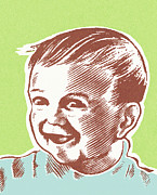 Smiling baby boy Drawing by CSA Images Smiling baby boy Drawing by CSA Images