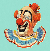 Smiling Clown Head Shot Drawing by CSA Images Smiling Clown Head Shot Drawing by CSA Images