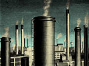 Smoke Stacks Drawing by CSA Images Smoke Stacks Drawing by CSA Images