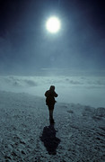 Solitary Merchant Character On A Mountain Above The Clouds. Photograph by 