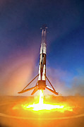 SpaceX Falcon 9 Precision Booster Landing Photograph by Matthias Hauser