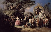 Spanish school. Santiponce Fair. La feria de Santiponce -o El patio de Monipodio-. 1858. Painting by Manuel Rodriguez de Guzman -1818-1867-