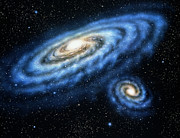 Spiral Galaxy In Space Photograph by Bavaria.