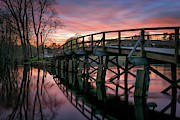 Spring Sunset at the Old North Bridge Photograph by Kristen Wilkinson