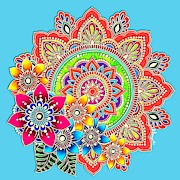 Springtime Mandala Painting by Becky Herrera Springtime Mandala Painting by Becky Herrera