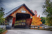 Squam River Covered Bridge in October Photograph by Jeff Folger