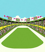 Stadium Full of People Drawing by CSA Images Stadium Full of People Drawing by CSA Images