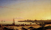 Stage Fort across Gloucester Harbor. Painting by Fitz Henry Lane -formerly Fitz Hugh Lane-
