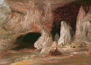 Stalagmite Columns At The Southern Entrance Painting by Conrad Martens Stalagmite Columns At The Southern Entrance Painting by Conrad Martens