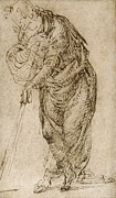 Standing Figure Leaning On A Staff By Piero Di Cosimo Painting by Piero Di Cosimo