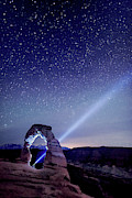 Witness the Majestic Night Sky at Delicate Arch in Utah Photograph by Lena Owens Witness the Majestic Night Sky at Delicate Arch in Utah Photograph by Lena Owens