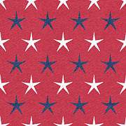 Stars And Stripes Dark Pattern Ixa Painting by Beth Grove