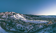 Steamboat Springs Ski Resort With Lights At Dusk Photograph by Cavan Images