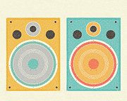 Stereo Speakers Drawing by CSA Images Stereo Speakers Drawing by CSA Images
