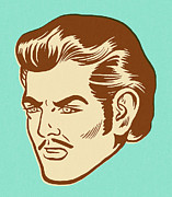 Stern Looking Man Drawing by CSA Images Stern Looking Man Drawing by CSA Images