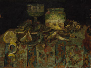 Still Life Oysters, Fish, C. 1880 Drawing by Heritage Images
